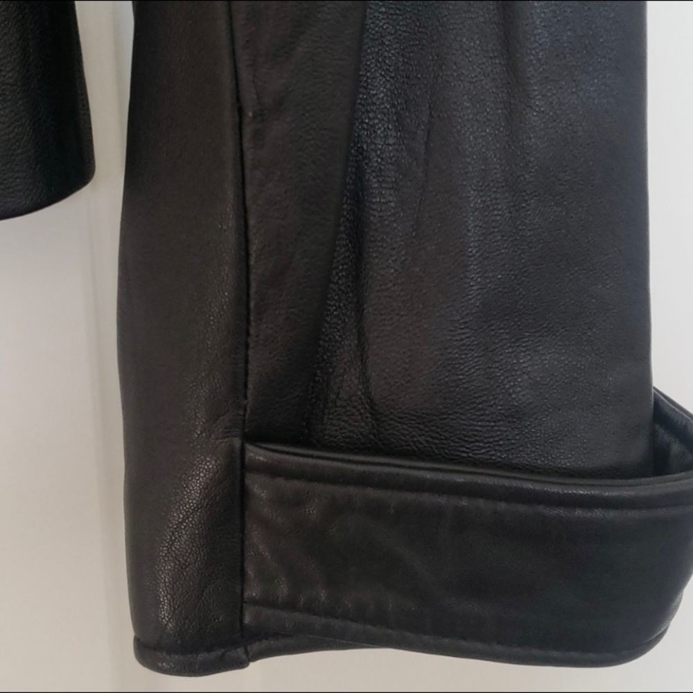 Genuine Leather Mark Alan Black Jacket. Size L - Picture 6 of 15